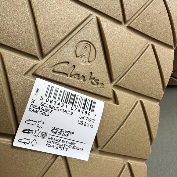 Clarks Solsbury Mule Cola Suede Size 8.5US - Picture 6 of 6
